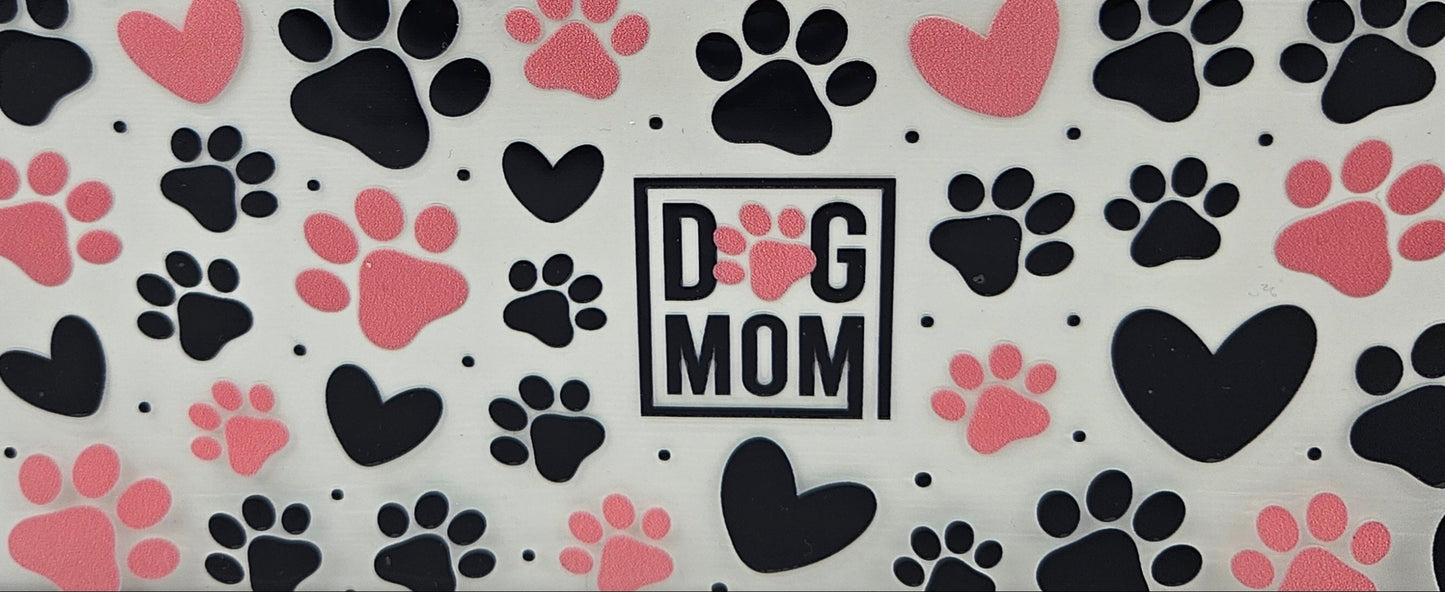 Dog Mom Paws & Hearts Pink & Black