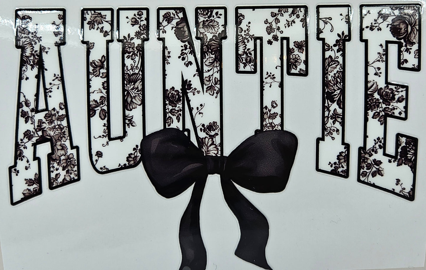 Auntie Black & White with Bow