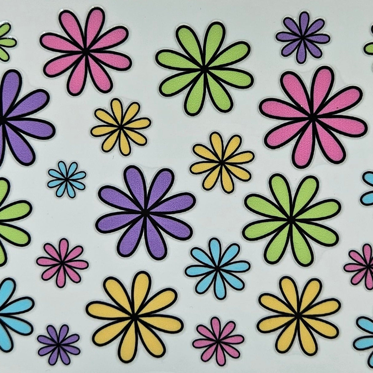 Retro Multicolor Flowers