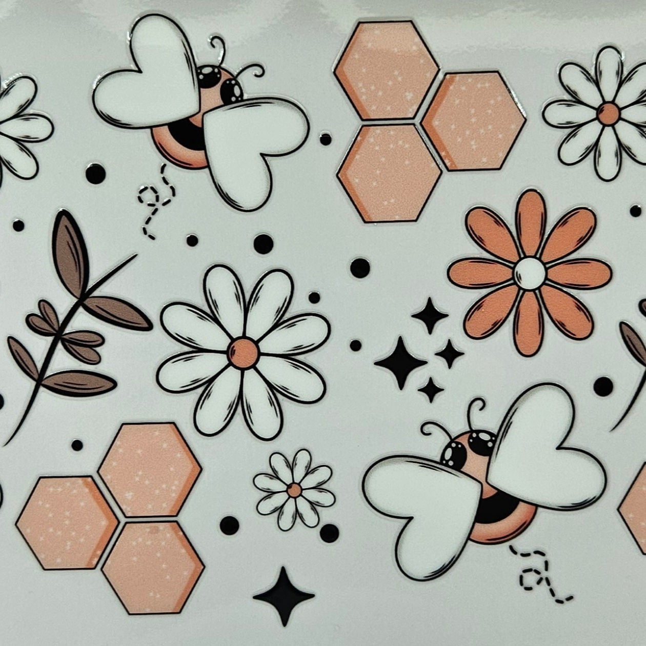 Bees Honeycomb Light Pink