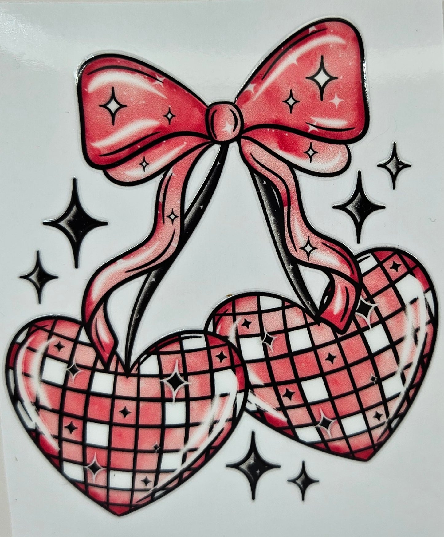 Pink Bows & Hearts Checkered