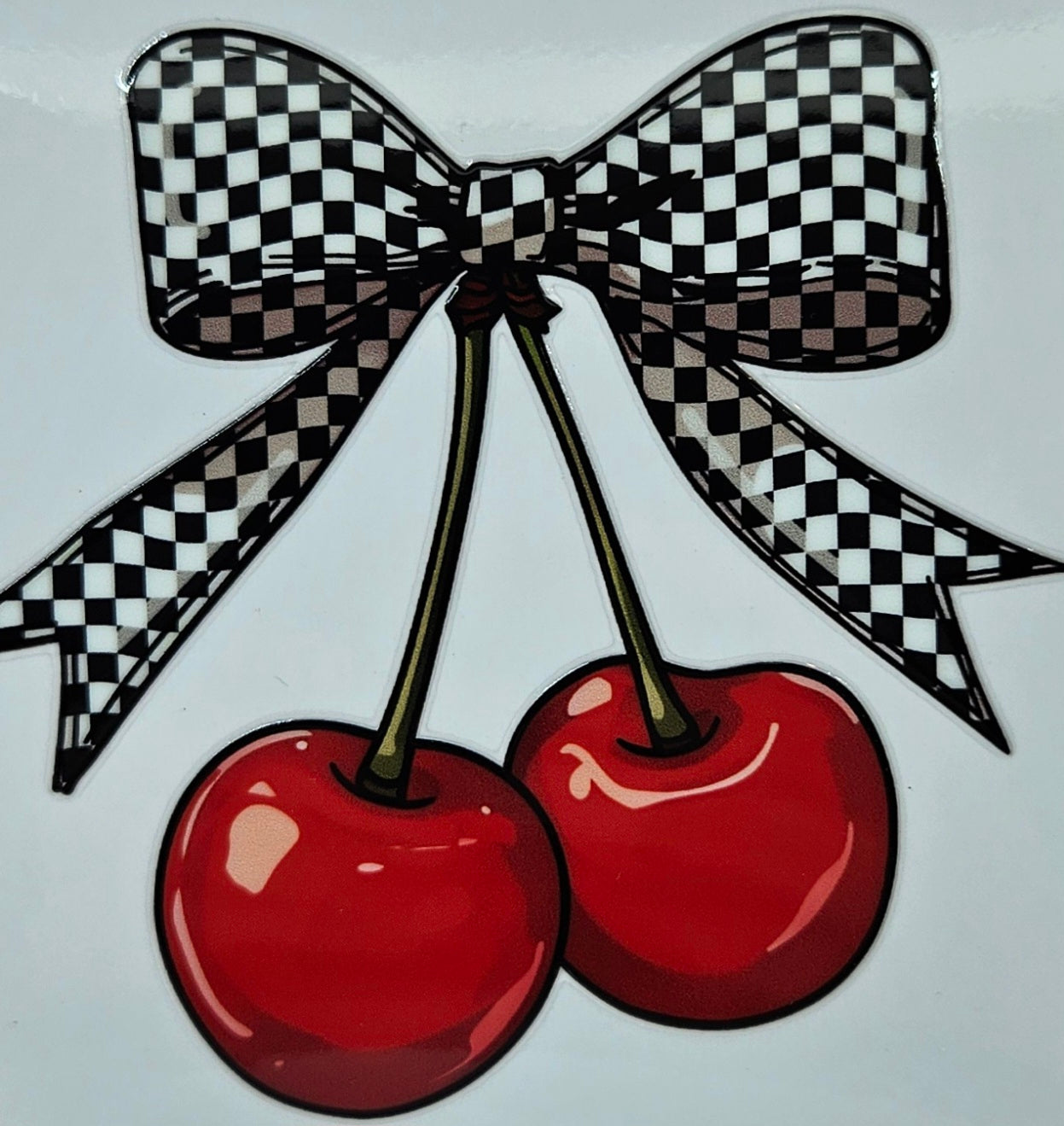 Cherrie with Black & White Checkered Bow