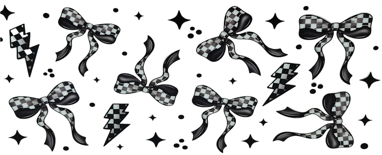 Black Checkered Bows