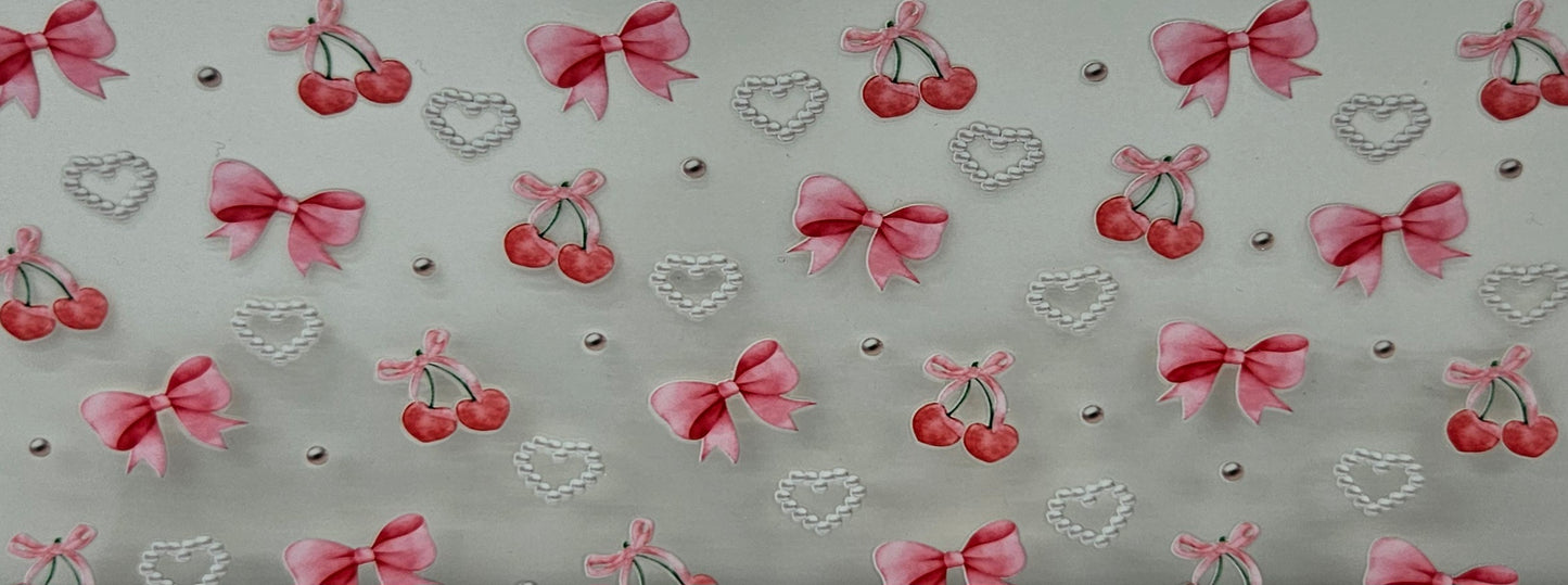 Pink Bows with Cherries