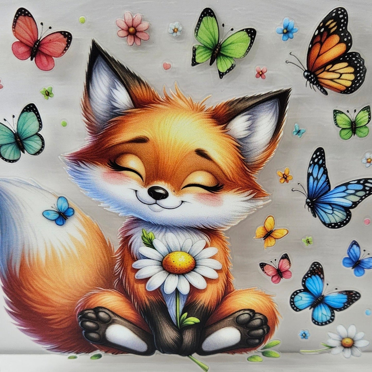 Baby Fox w/Butterflies