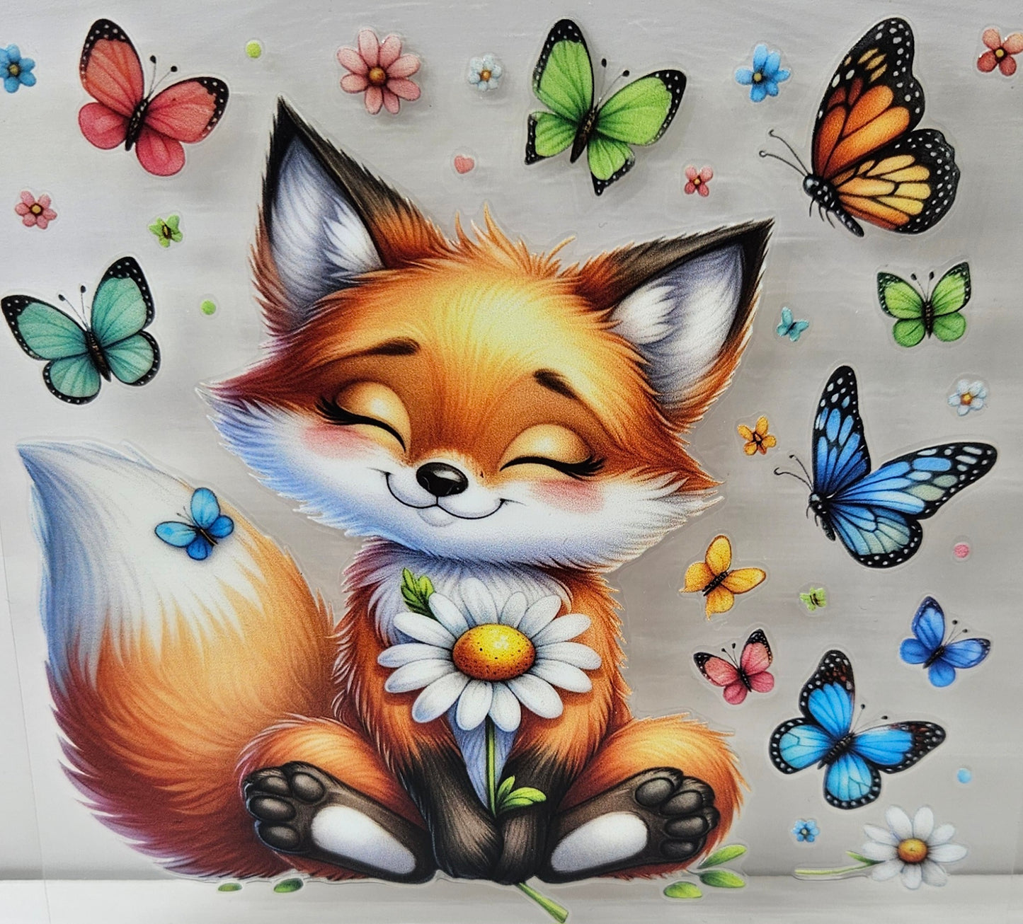 Baby Fox w/Butterflies
