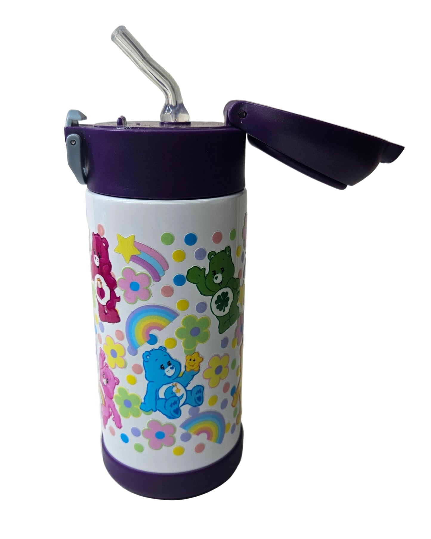 Pre-made 12oz SS Insulated Kids Flip Top Items Already Has Its Own Colored Boot Included