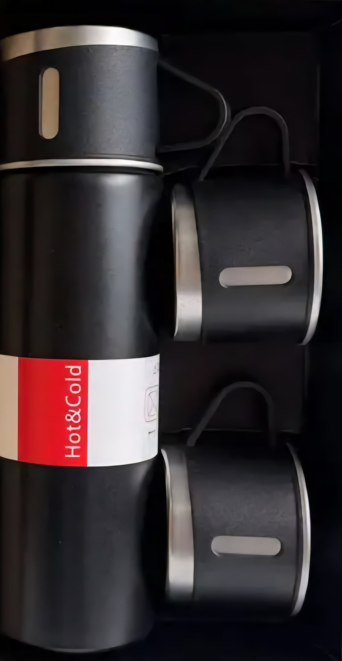 17oz SS Thermos Gift Set Black