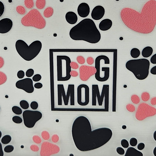 Dog Mom Paws & Hearts Pink & Black