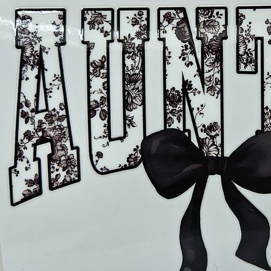 Auntie Black & White with Bow