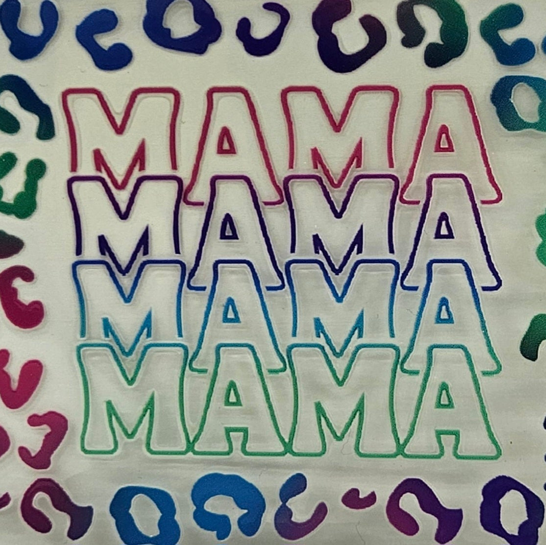 Mama Colored Cheetah Print