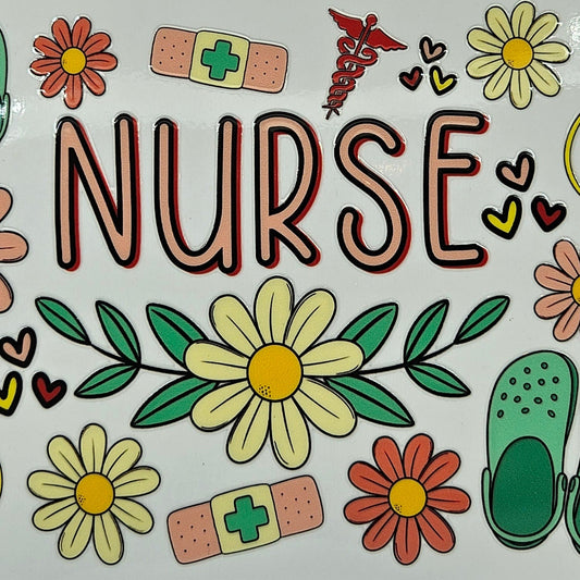 Nurse Crocs Flowers