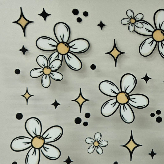 White & Yellow Flowers & Stars