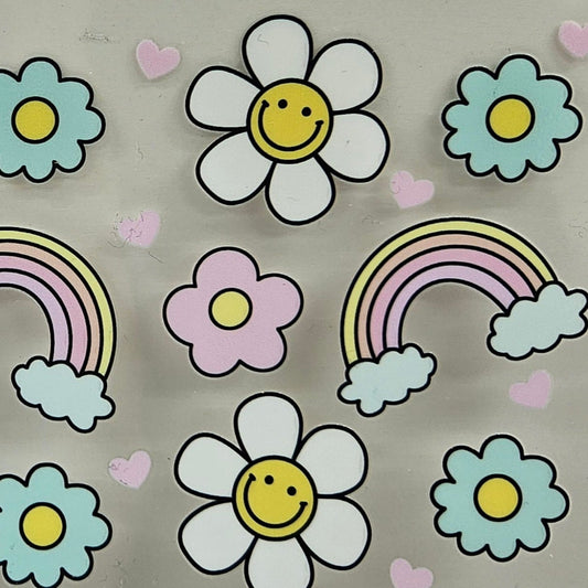 Smiley Flowers & Rainbows