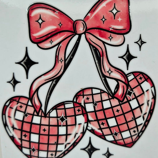 Pink Bows & Hearts Checkered