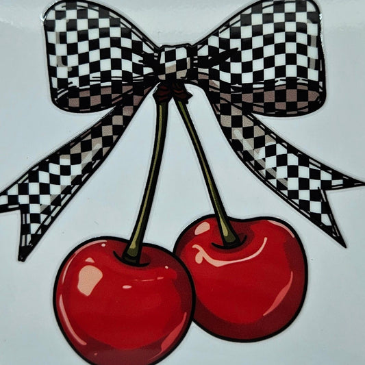 Cherrie with Black & White Checkered Bow
