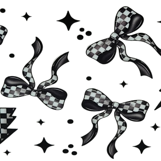 Black Checkered Bows
