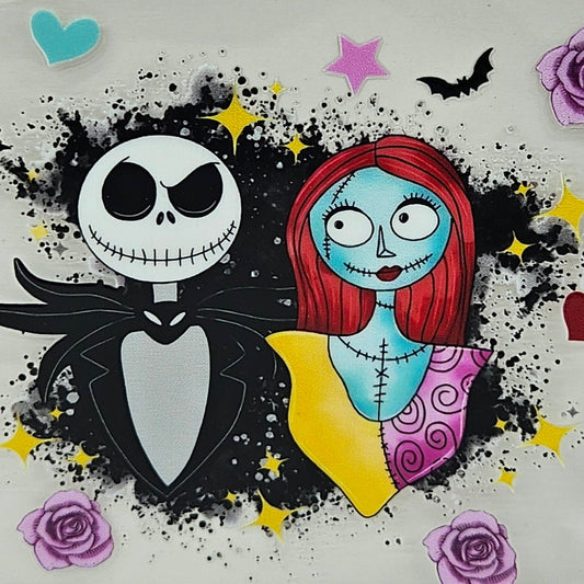 Jack and Sally with Purple Roses