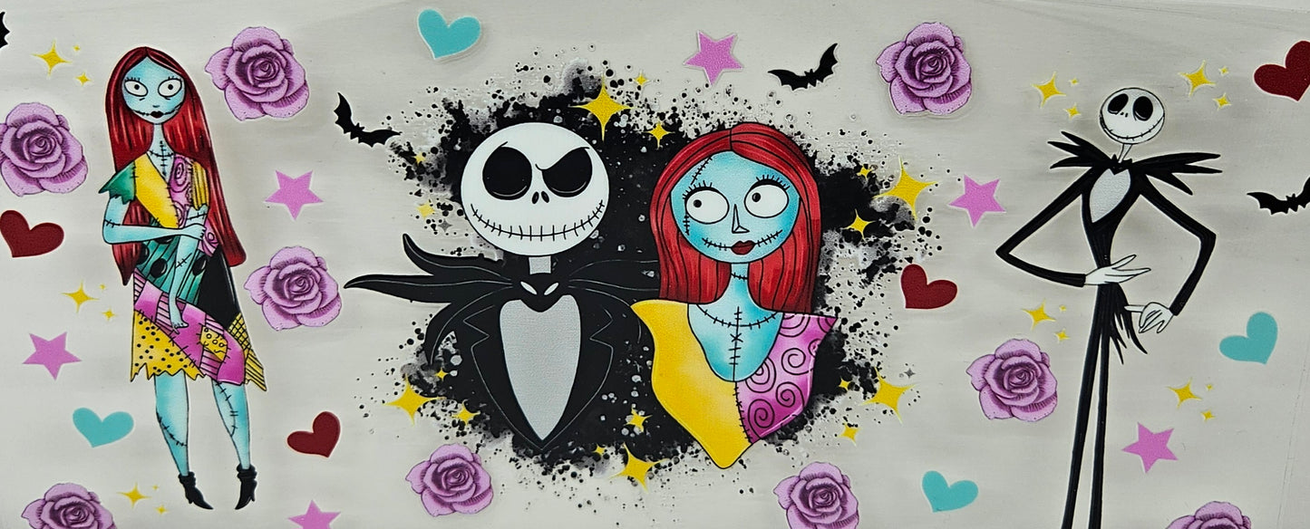 Jack and Sally with Purple Roses
