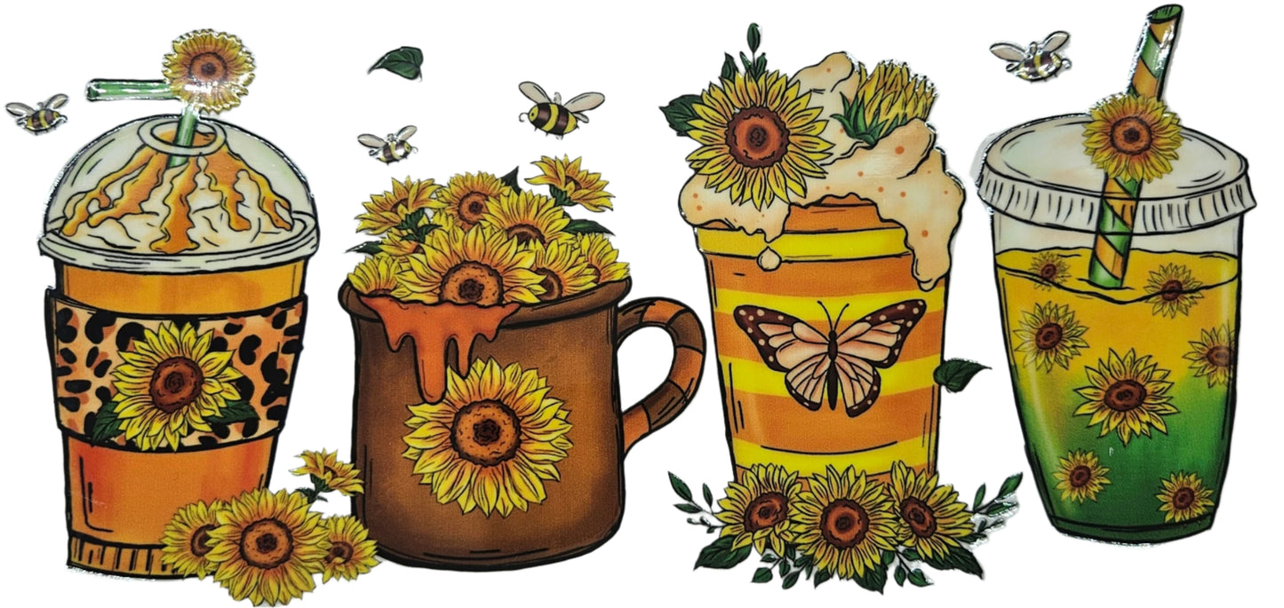 Drinks with Sunflowers