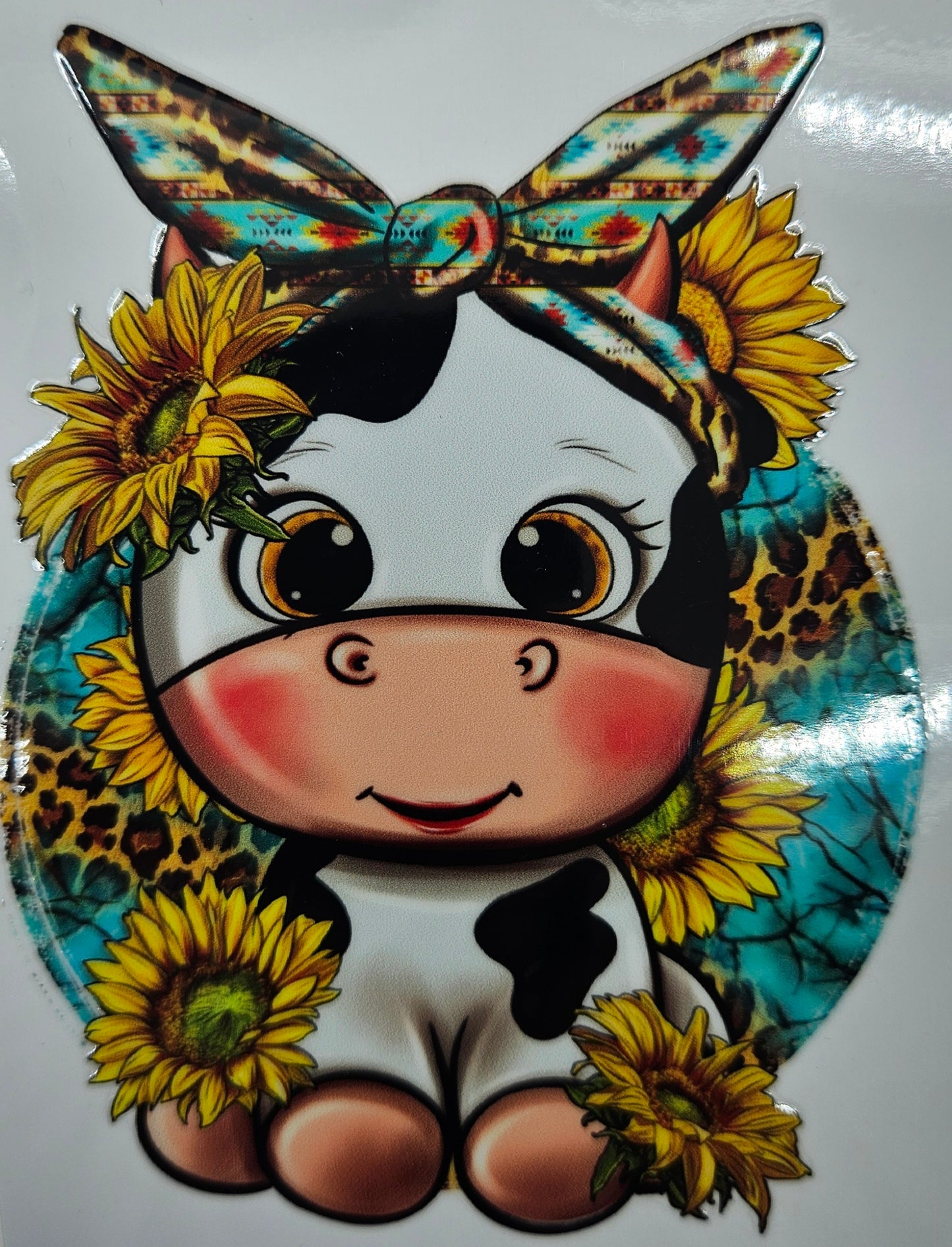 Baby Cow & Sunflowers
