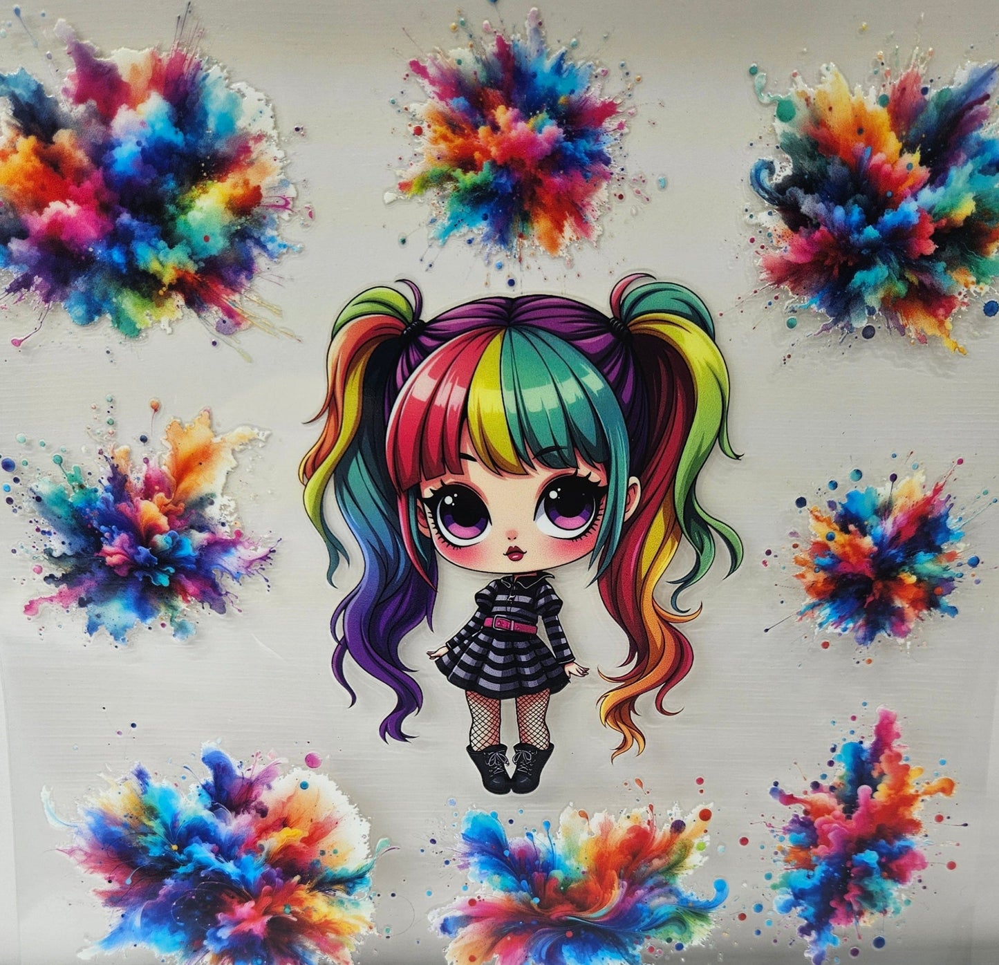 Girl With Color Explosion