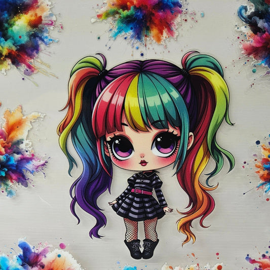 Girl With Color Explosion
