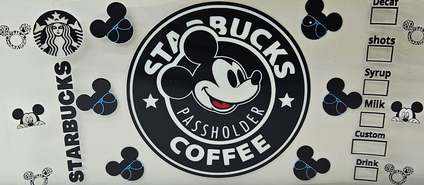Mickey Black & White Starbucks