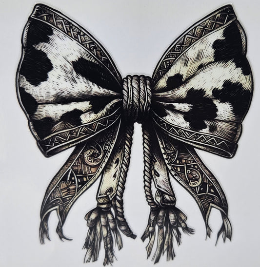 Fancy Cow Print Bow