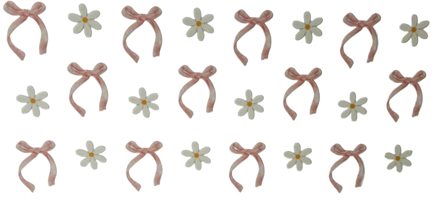Pink Bows with Daisies