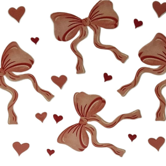 Pink Bows with Hearts