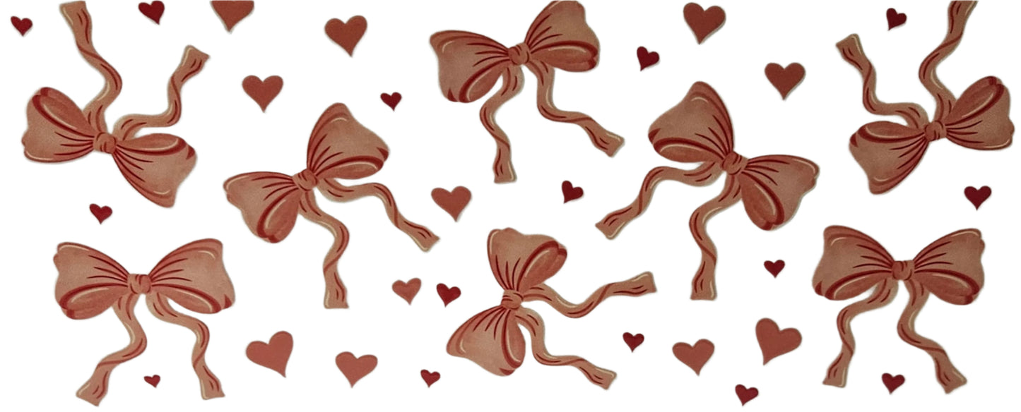 Pink Bows with Hearts