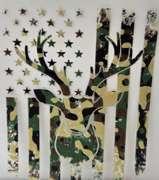 Camo Deer in Flag Style