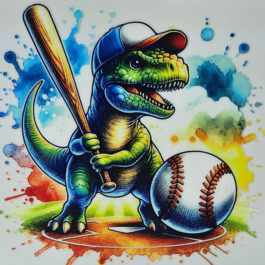 Baseball Hitting T-Rex