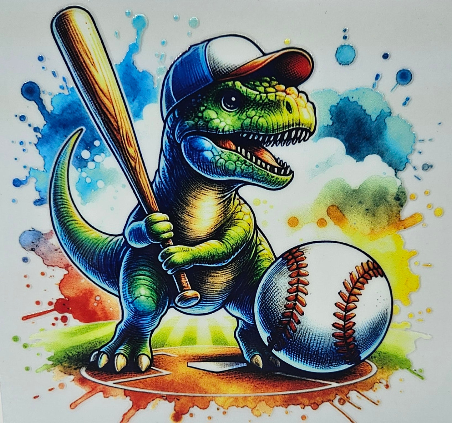 Baseball Hitting T-Rex