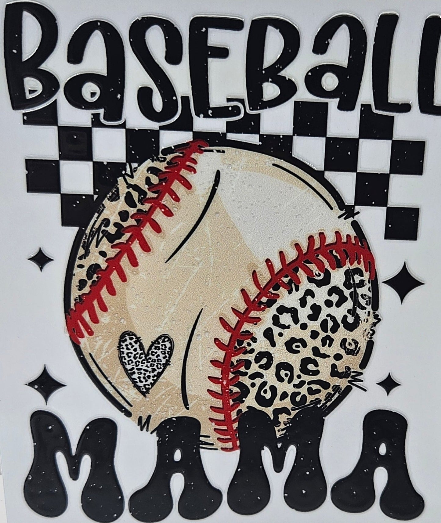 Baseball Mama Checkered