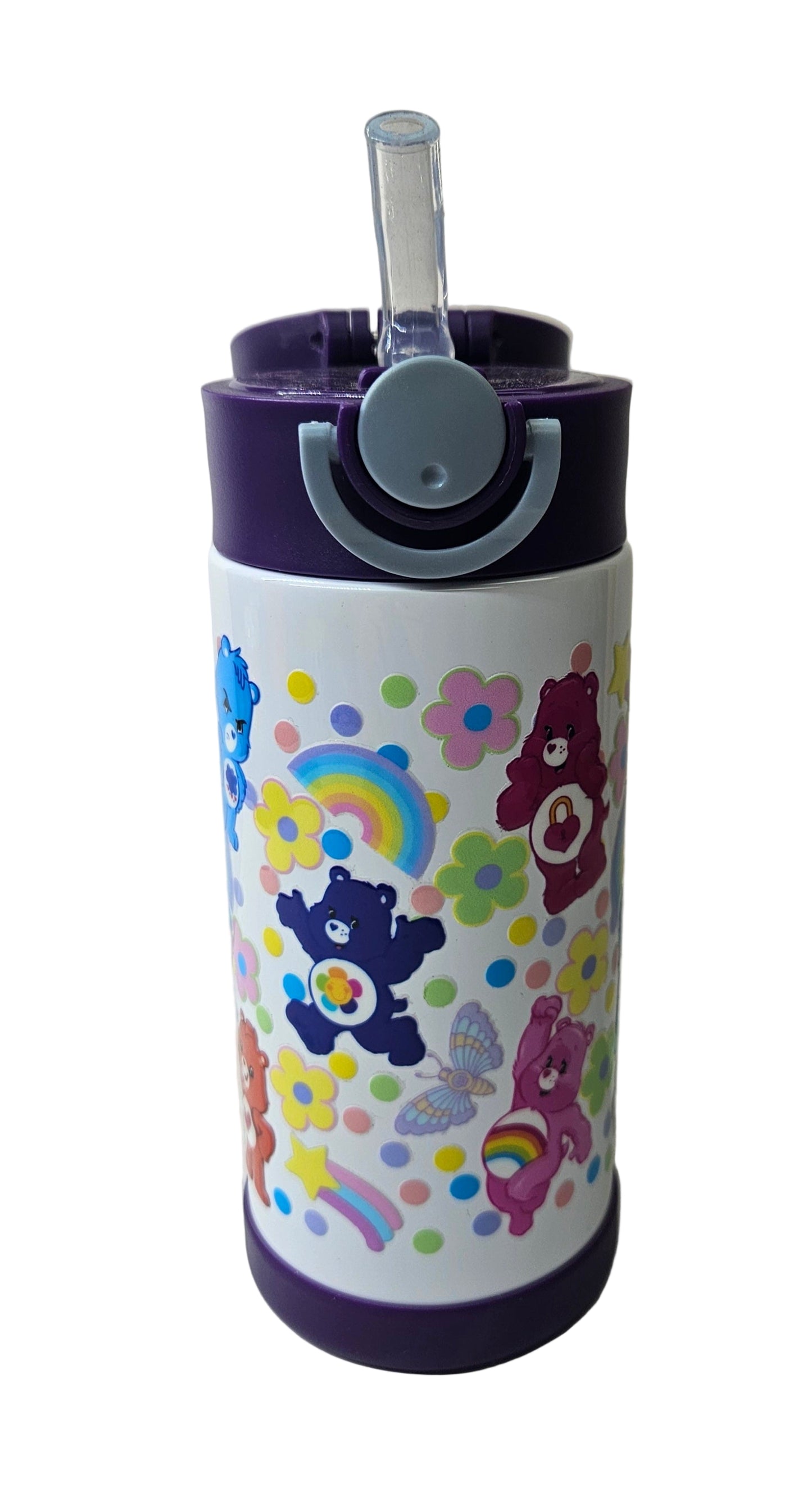 Pre-made 12oz SS Insulated Kids Flip Top Items Already Has Its Own Colored Boot Included