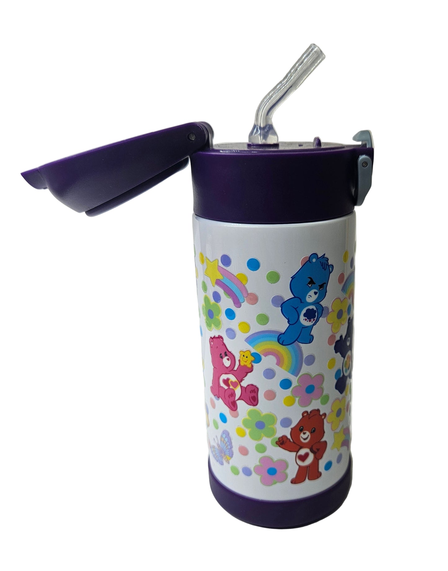 Pre-made 12oz SS Insulated Kids Flip Top Items Already Has Its Own Colored Boot Included
