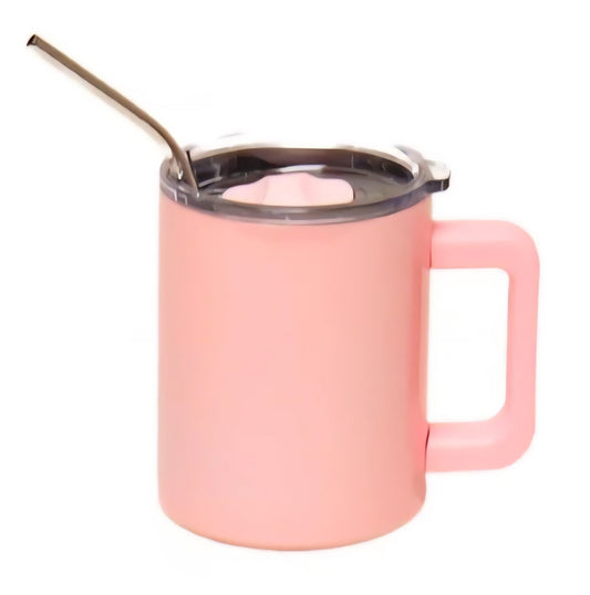 12oz Camping Mug SS Double-Wall Vacuum Insulated Pink