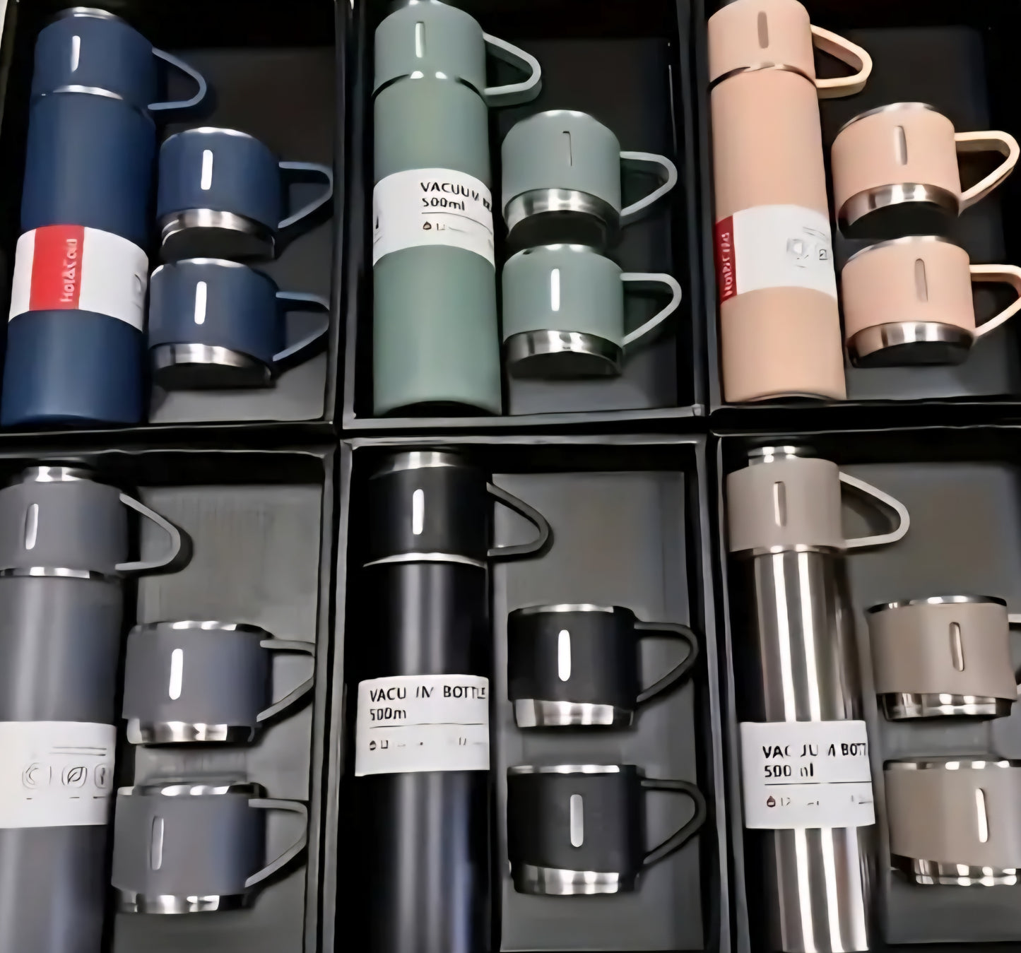 17oz SS Thermos Gift Set LIght Green