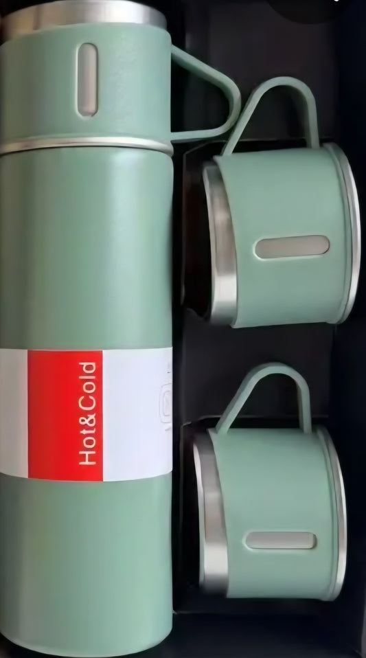 17oz SS Thermos Gift Set LIght Green