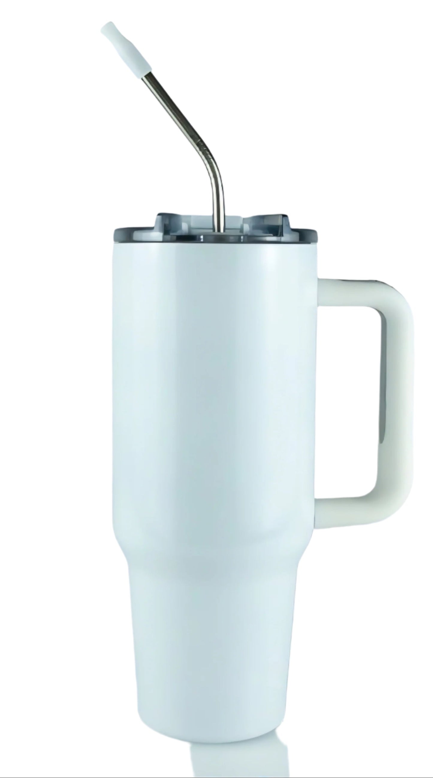 40oz SS Insulated White Modern Tumbler
